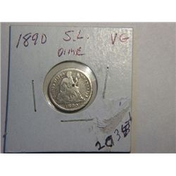 1890 SITTING LIBERTY DIME