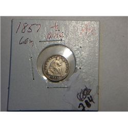 1857 1/2 DIME