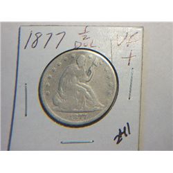 1877 SEATED LIBERTY 1/2 DOLLAR