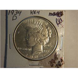 1934-D PEACE DOLLAR