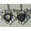 Image 1 : BLACK HEART WITH SIMULATED DIAMONDS