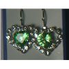 Image 1 : GREEN HEART WITH SIMULATED DIAMONDS