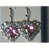 Image 1 : PINK HEART WITH SIMULATED DIAMONDS