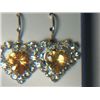 Image 1 : YELLOW HEART WITH SIMULATED DIAMONDS