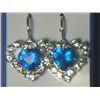 Image 1 : BLUE HEART WITH SIMULATED DIAMONDS