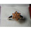 Image 1 : MEXICAN FIRE OPAL PLATNIUM OVERLAY SILVER  RING SIZE 8