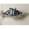 Image 1 : TOPAZ SKY BLUE LOLITE PLATNIUM OVERLAY RING SIZE 7