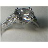 Image 2 : SIMULATED DIAMOND RING SIZE 8 STERLING SILVER