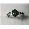 Image 1 : RUSSIAN CHROME DIOPSIDE WHITE TOPAZ RING SIZE 7