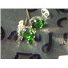 Image 1 : RUSSIAN CHROME DIOPSIDE PLATNIUM OVERLAY SILVER