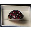 Image 1 : GARNET CLUSTER  RING SIZE 7