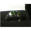 Image 1 : RUSSIAN DIOPSIDE PLATNIUM OVERLAY SILVER WHITE TOPAZ TRILOGY