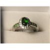 Image 1 : RUSSION DIOPSIDE CAMBODIAN ZIRCON RING SIZE 7