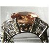 Image 3 : CHAMPAGNE TOPAZ SIMULATED WHITE DIAMOND RING SIZE 8