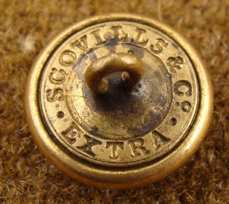 Connecticut Civil War Military Gold Antique Button