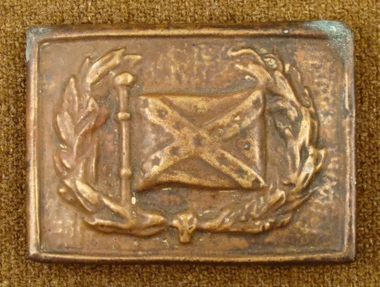 BRASS CIVIL WAR CONFEDERATE BELT BUCKLE