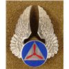 Image 1 : WWII PERIOD CIVILIAN AIR PATROL SILVER VISOR INSIGNIA