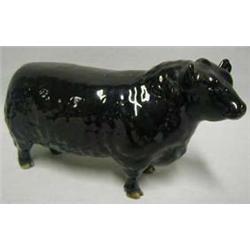 An Aberdeen Angus bull, gilt printed mark  A