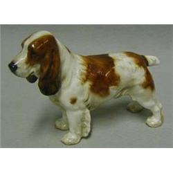 A liver and white Cocker Spaniel, HN 1037, h