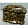 Image 1 : A George III tortoiseshell tea caddy of serp