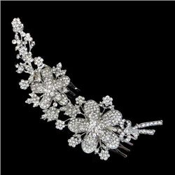 Gorgeous Swarovski Crystal Floral Hair Comb