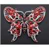 Image 1 : Rhinestone Crystal Butterfly Brooch Pin