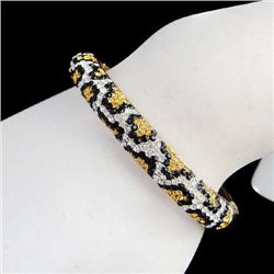 Exquisite Swarovski Crystal Leopard Print Bangle Bracel