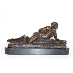Superb Bronze Sculpture Crawling Indian