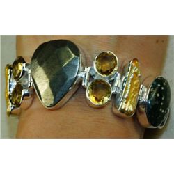 Attractive CITRINE OCEAN JASPER BIWA PEARL APACHE GOLD