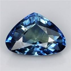 STUNNING UNHEATED 0.62ct PEAR NATURAL GREENISH BLUE SAP