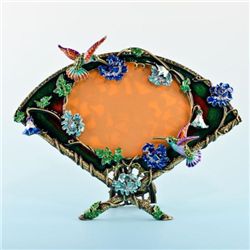 Hummingbirds Enameled Picture Frame