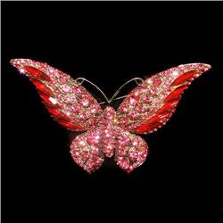Retro Stylish Swarovski Crystal Butterfly Brooch