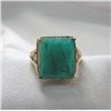 Image 1 : Beautiful 4.20 ct Emerald and .30 ct Diamond Ring in 14
