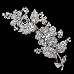 Gorgeous Swarovski Crystal Floral Hair Comb