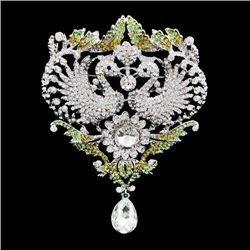 HUGE 4.5inch Swarovski Crystal Phoenix Drop Brooch