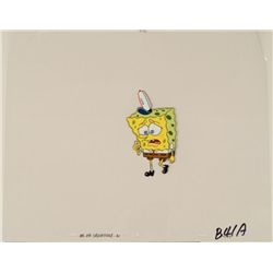 Original SpongeBob Big Animation Production Cel Worried