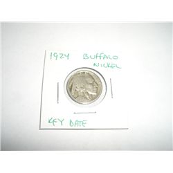 1924 Buffalo Nickel KEY DATE *PLEASE LOOK AT PICTURE TO DETERMINE GRADE - COIN OUT OF SAFE DEPOSIT B