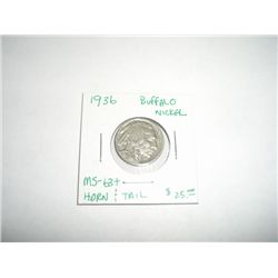 1936 Buffalo Nickel *RARE MS-63 HIGH GRADE HORN & TAIL - COIN OUT OF SAFE DEPOSIT BOX & NOT GRADED*!
