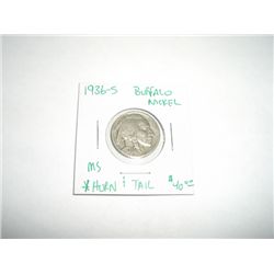 1936-S Buffalo Nickel *RARE MS GRADE HORN & TAIL - COIN OUT OF SAFE DEPOSIT BOX & NOT GRADED*!!