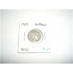 1937 Buffalo Nickel *RARE AU-55 GRADE - COIN OUT OF SAFE DEPOSIT BOX & NOT GRADED*!!