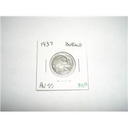 1937 Buffalo Nickel *RARE AU-55 GRADE - COIN OUT OF SAFE DEPOSIT BOX & NOT GRADED*!!