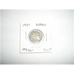 1937 Buffalo Nickel *RARE MS-60+ GRADE - COIN OUT OF SAFE DEPOSIT BOX & NOT GRADED*!!