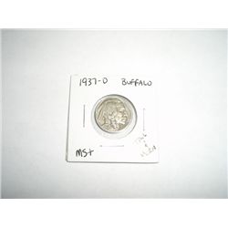1937-D Buffalo Nickel *RARE MS+ TAIL & HORN - GRADE - COIN OUT OF SAFE DEPOSIT*!!