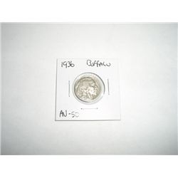 1936 Buffalo Nickel *RARE AU-50 - GRADE - COIN OUT OF SAFE DEPOSIT*!!