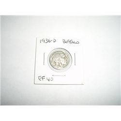 1936-D Buffalo Nickel *RARE EXTRA FINE-40 - GRADE - COIN OUT OF SAFE DEPOSIT*!!