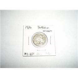 1936 Buffalo Nickel *RARE MS-63+ HIGH GRADE - HORN & TAIL - COIN OUT OF SAFE DEPOSIT*!!