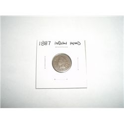 1887 Indian Head Penny *PLEASE LOOK AT PICTURE TO DETERMINE GRADE - COIN OUT OF SAFE DEPOSIT BOX & N