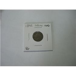 1892 Indian Head Penny *VERY GOOD GRADE - COIN OUT OF SAFE DEPOSIT BOX*!!