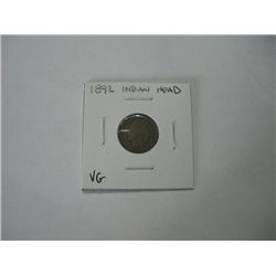 1892 Indian Head Penny *VERY GOOD GRADE - COIN OUT OF SAFE DEPOSIT BOX*!!