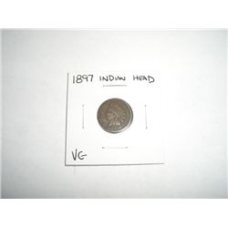 1897 Indian Head Penny *VERY GOOD GRADE - COIN OUT OF SAFE DEPOSIT BOX*!!